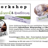 Workshop Kräuterkosmetik & Handlettering von *KräuterGlück*
