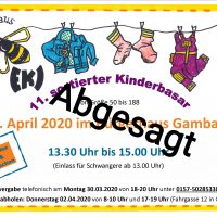 ABGESAGT: 11. sortierter Kinderbasar (Frühling/Sommer)