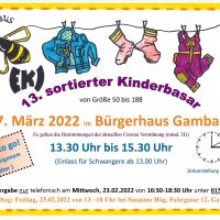 13. sortierter Kinderbasar (Frühjahr/Sommer)